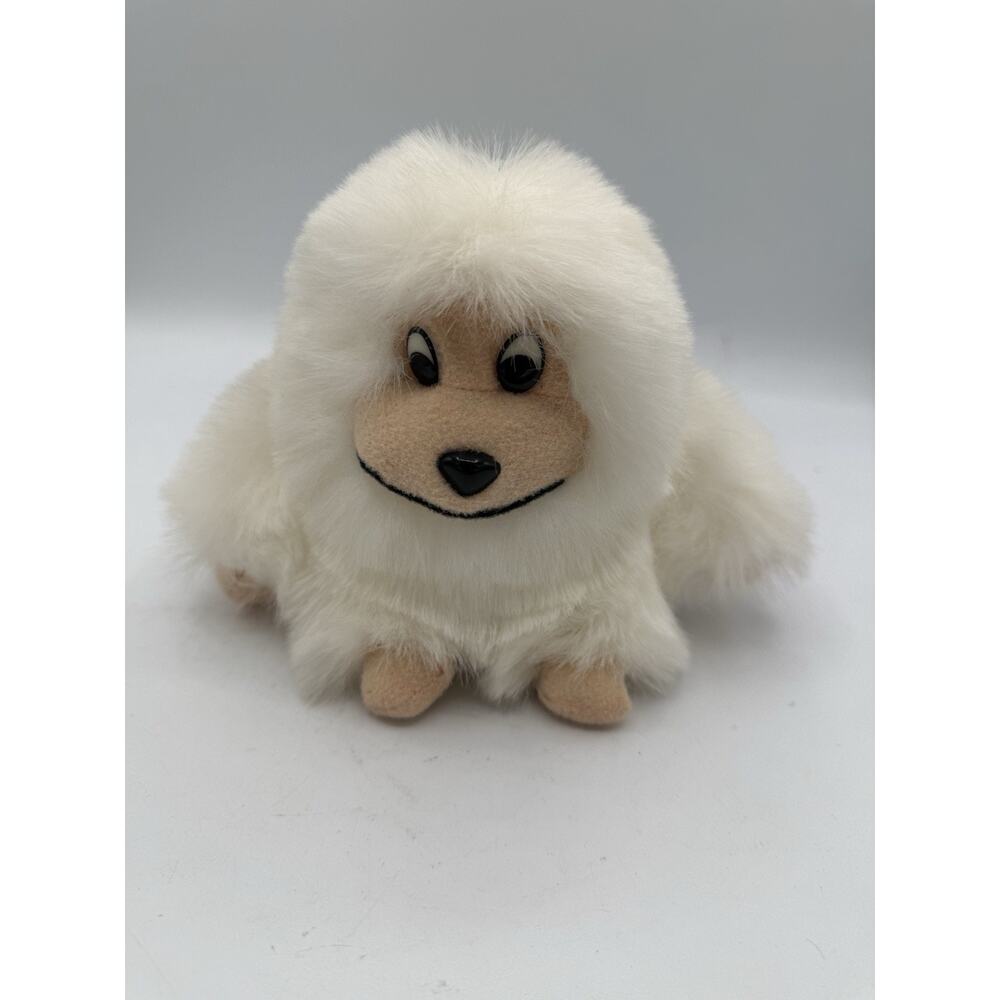 Stuffed Albino Monkey Plush Toy 5.5in Gorilla White Fur